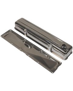 Chevy Valve & Pushrod Side Cover Set, 235ci 6-Cylinder, Chrome, 1955-1957