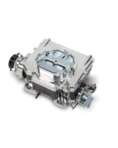 625 Street Demon Carb Vacuum Secondaries, Electric Choke, Ball-burnished, Shiny Aluminum Finish Black Composite Fuel Bowl