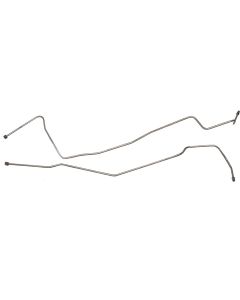 Chevy Transmission Cooling Lines, Turbo Hydra-Matic 200, 350, 400 (TH200, 350, 400), Automatic, For Cars With Small Block Engine, & Radiator In 6 Cylinder Position, Stainless Steel, 1955-1957