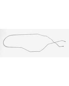 Chevy Brake Line, Long, Front To Rear, With Single Exhaust,1956-1957