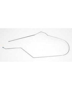 Chevy Brake Line, Long, Rear End To Forward Brake Block, Outside Frame, For Cars With Dual Exhaust, 1956-1957