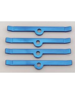 Chevy Valve Cover Hold Down Tabs, Steel, Powder Coated Blue,Small Block, 1955-1957