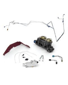 Chevy Non-Power Dual Master Cylinder Conversion Kit, With Disc Brakes, 1955-1957