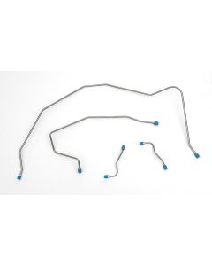 Chevy Brake Line Set, Front, Stainless Steel, With Non-Power Brakes, 1956-1957
