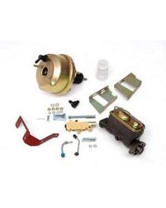 Chevy Power Booster/Dual Master Cylinder Conversion Kit, For Disc Brakes, With GM Style Proportioning Valve, 1955-1957
