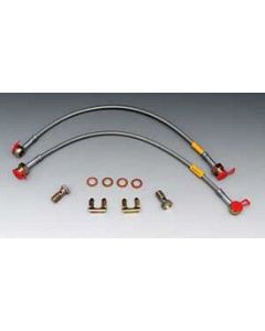 Chevy Disc Brake Hose Set, Front, With Hardware, Stainless Steel, 1955-1957
