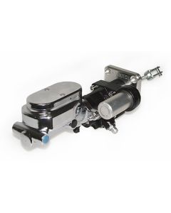 Chevy Dual Master Cylinder, Chrome, Power, 1955-1957