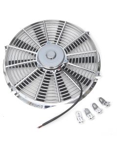 Chevy Electric Cooling Fan, Chrome Reversible, 14", 1955-1957