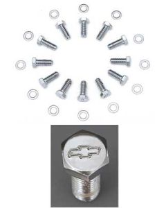 Bowtie Intake Manifold Bolts,Chrome,SB,55-72