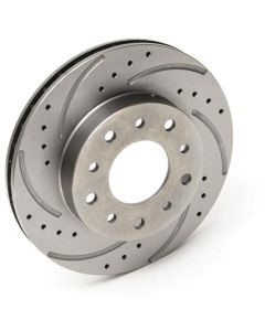 Rear Disc Brake Rotor,Drilled & Slotted,Left,55-64