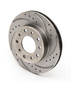 Chevy Rear Disc Brake Rotor, Right, Drilled & Slotted, 1955-1957