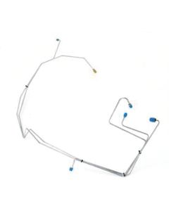 Chevy Brake Lines, Prebent, Front, Stainless Steel, Use With Non-Power Brakes & GM Style Proportioning Valve, 1955