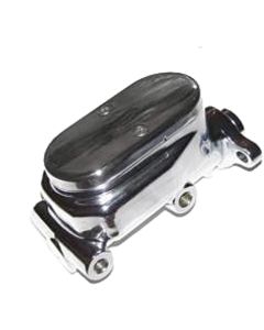 Chevy Dual Master Cylinder, Chrome, Non-Power, 1955-1957
