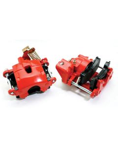 Chevy Disc Brake Calipers, Rear, Red Powder Coated, 1955-1957