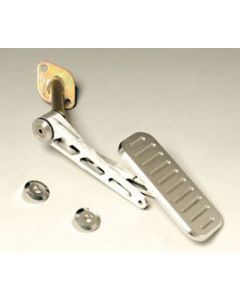 Chevy Aluminum Gas Pedal, Without Rubber Inserts, Lokar, 1955-1957