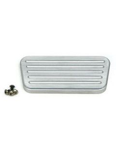 Chevy Treadle Vac Power Brake Pedal Pad, Aluminum, Without Rubber Inserts, Lokar, 1955-1957