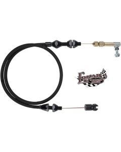 Chevy Throttle Cable Assembly, LS1 & Ramjet, 36" long, Hi Tech Lokar, Black Stainless Steel, 1955-1957