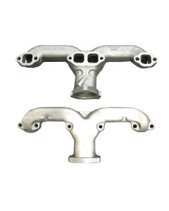 1955-57 Chevy Exhaust Manifolds, Cast Iron, Ram Horn Style