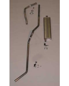 Chevy Single Exhaust System, For Use With 6-Cylinder Engine, Aluminized, Wagon, Nomad, Delivery, 1955