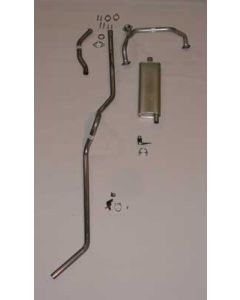 Chevy Single Exhaust System, For Use With 2 Or 4-Barrel Carburetor, Aluminized, Wagon, Nomad, Delivery, 1955