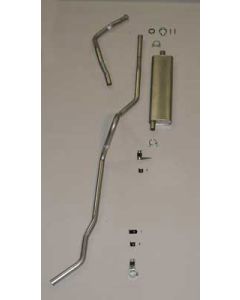 Chevy Single Exhaust System, For Use With 6-Cylinder Engine, Aluminized, Wagon, Nomad, Delivery, 1956