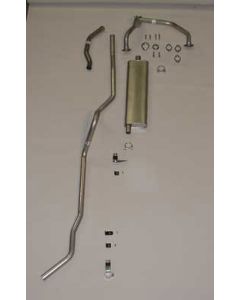 Chevy Single Exhaust System, For Use With 2-Barrel Carburetor, Aluminized, Wagon, Nomad, Delivery, 1956
