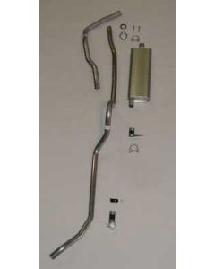 Chevy Single Exhaust System, For Use With 6-Cylinder Engine, Aluminized, Convertible, 1957
