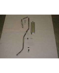 Chevy Single Exhaust System, For Use With 6-Cylinder Engine, Aluminized, Wagon, Nomad, Delivery, 1957