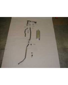 Chevy Single Exhaust System, For Use With 2-Barrel Carburetor, Stainless Steel, Convertible, 1957