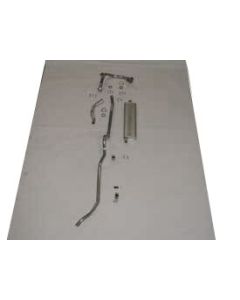 Chevy Single Exhaust System, For Use With 2-Barrel Carburetor, Stainless Steel, Sedan, Hardtop, 1957