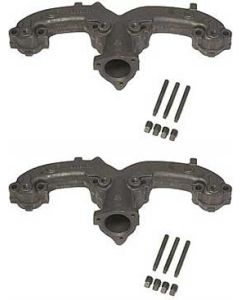 Chevy Exhaust Manifolds, Rams Horn, Small Block, 2", 1955-1957