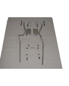 Chevy Dual Quickflow 2" Exhaust System, Small Block Or Big Block, For Use With Headers, Stainless Steel, Wagon, Nomad, Delivery, 1955-1957