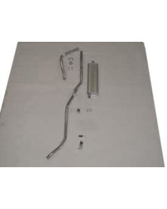 Chevy Single Exhaust System, For Use With 6-Cylinder Engine, Stainless Steel, Wagon, Nomad, Delivery, 1957