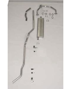 Chevy Single Exhaust System, For Use With 2-Barrel Carburetor, Stainless Steel, Nomad, Wagon, Delivery, 1956