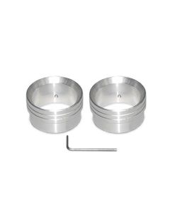 Chevy Exhaust Tips, Billet Aluminum, Beveled, Machined Finish, 2", 1955-1957