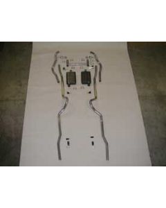 Chevy Quickflow Performance Dual Exhaust, Small Block, 2", Use With Sanderson Cast Iron Headers, Stainless Steel, Station Wagon And Nomad, 1955-1957