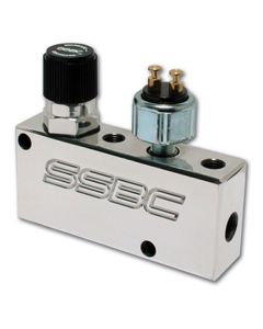  Proportioning Valve, SSBC, Adjustable, Polished, With Brake Light Switch, 1967-2013