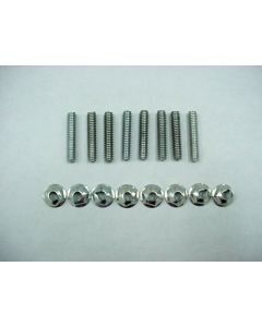 Chevy Hood Bar Extension Stud & Nut Hardware Kit, 1956-1957