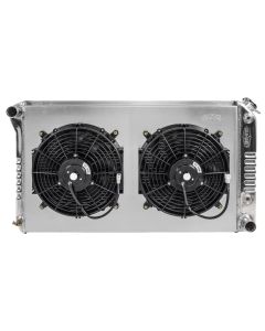 1968-1977 Chevelle / Malibu Cold Case Performance Aluminum Radiator & Dual 12" Fan Kit, Big 2 Row, V8 With Automatic Transmission