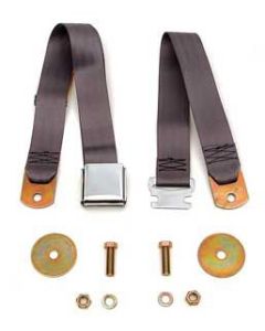 Chevy Seat Belt, Rear, Gray, 1955-1957
