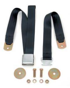 Chevy Seat Belt, Rear, Dark Blue, 1955-1957