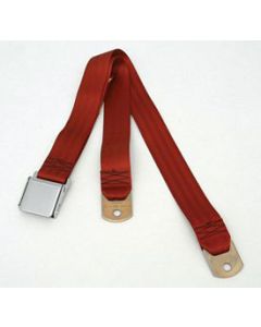 Chevy Seat Belt, Front, Dark Red, 1955-1957