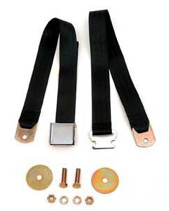 Chevy Seat Belt, Front, Dark Green, 1955-1957