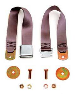 Chevy Seat Belt, Front, Silver, 1955-1957