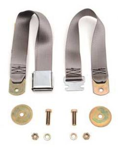 Chevy Seat Belt, Rear, Silver, 1955-1957