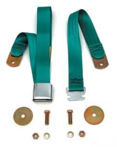 1955-1957 Chevy Seat Belt, Front, Medium Turquoise, 1955-1957