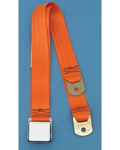 Chevy Seat Belt, Front, Orange, 1955-1957