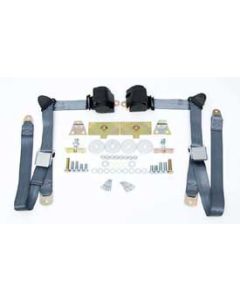 Chevy Shoulder Harness, Seat Belt Kit, 3-Point Retractable,Blue, 1955-1957