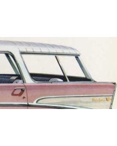 Chevy Rear Curved Quarter Glass, Right, Clear, Nomad, 1955-1957
