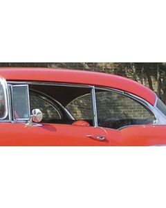 Chevy Vent Window, Installed In Frame, Clear, Hardtop & Nomad, Left, 1955-1957